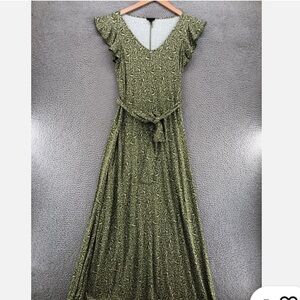 Ann Taylor Factory Green Smocked Sundress